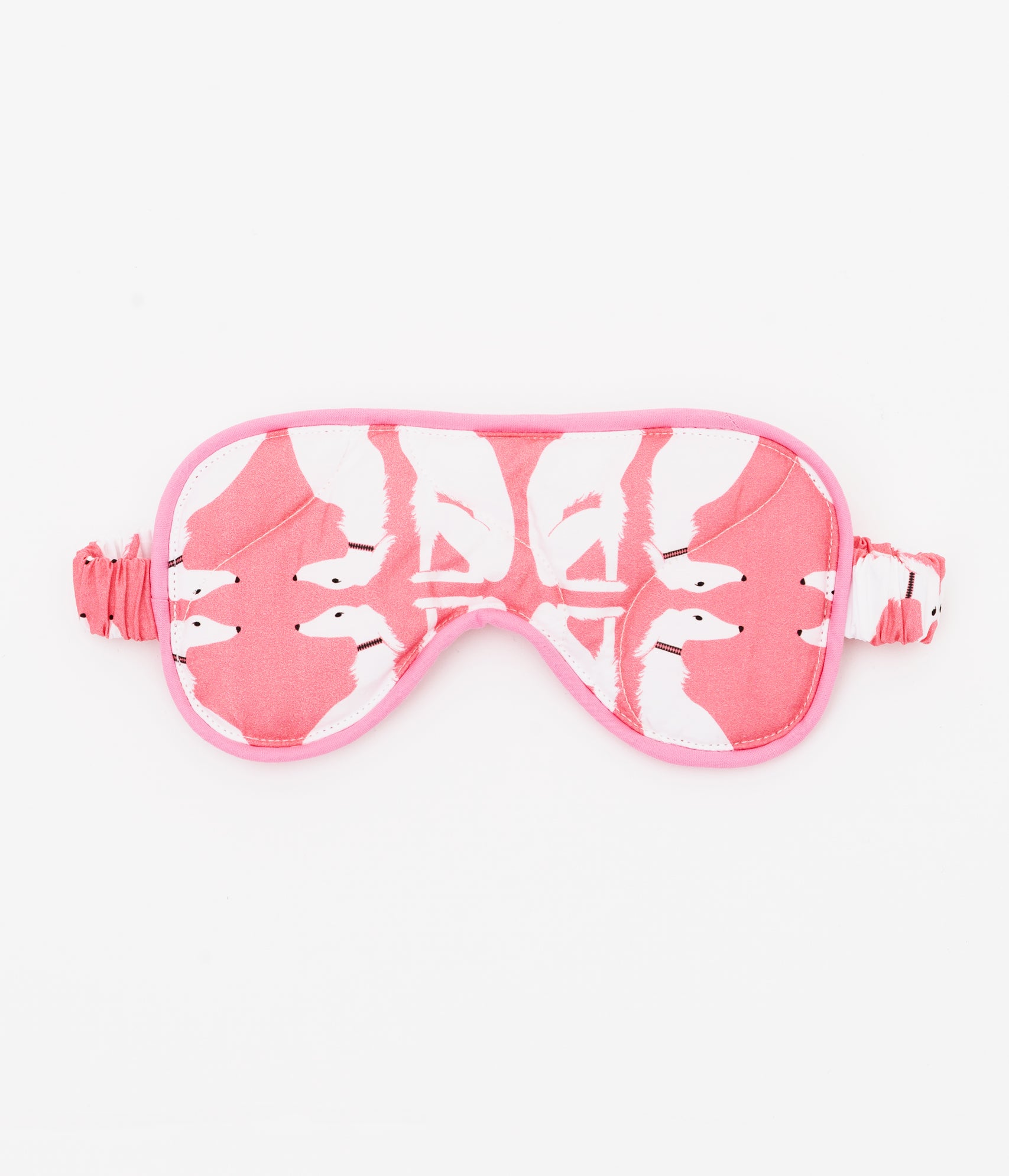 Pink Saluki sleep mask