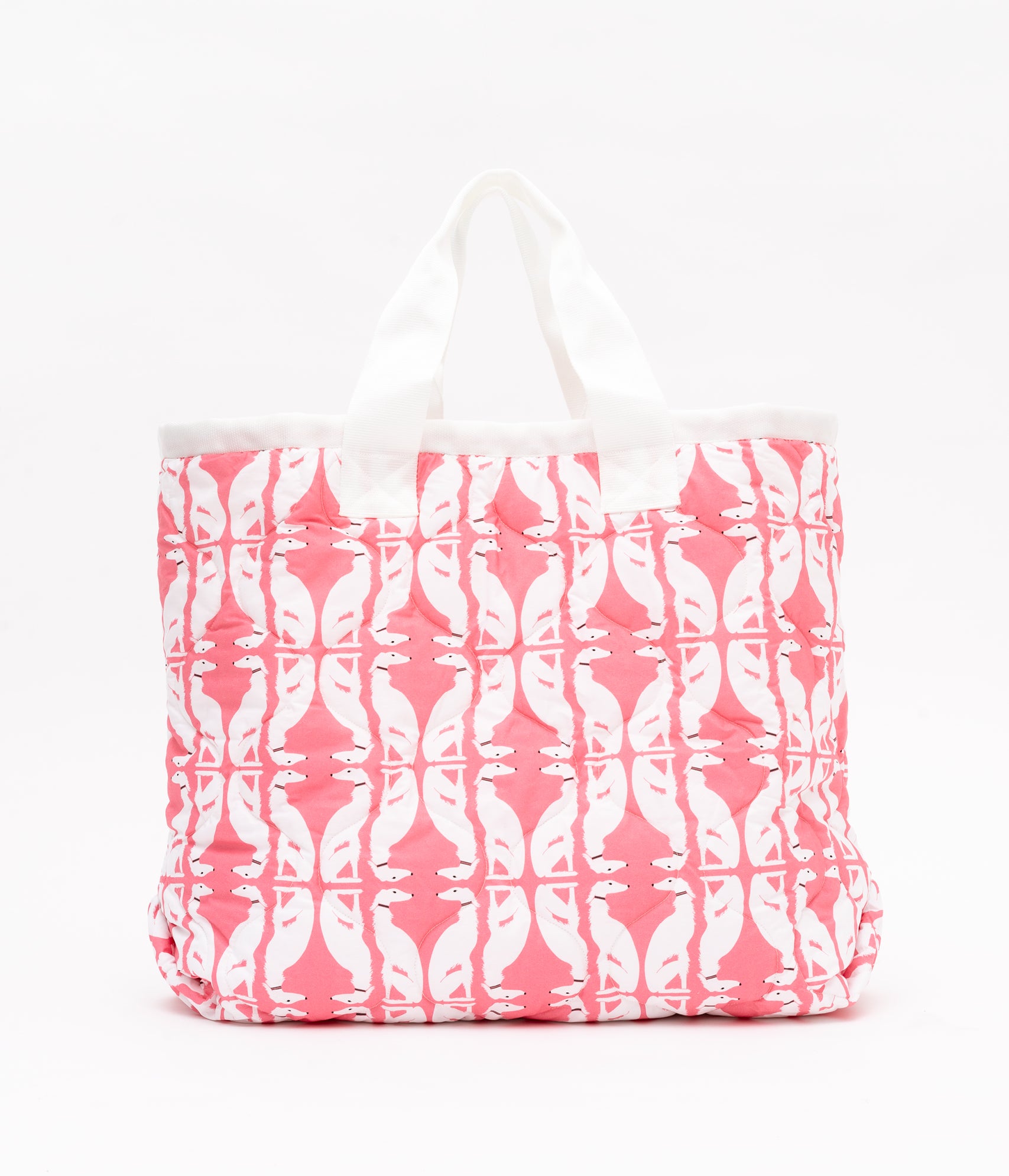 Pink Saluki padded tote