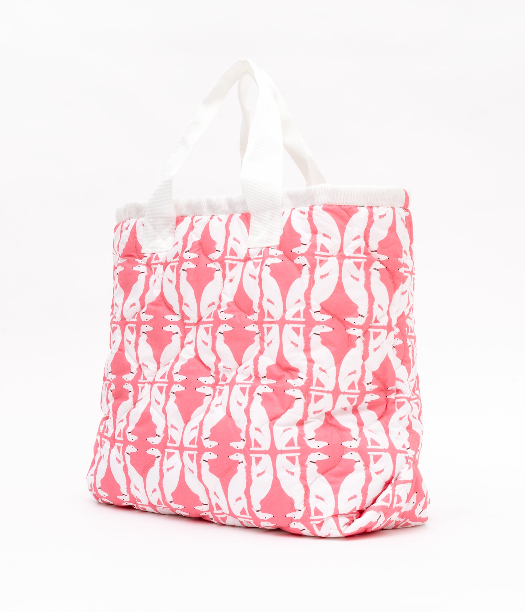 Pink Saluki padded tote