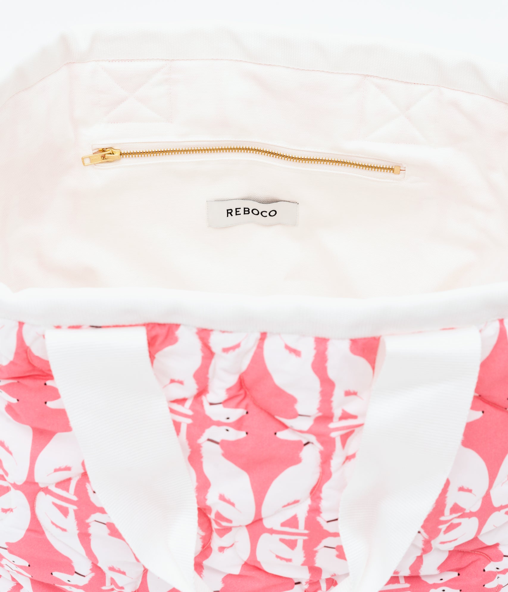 Pink Saluki padded tote