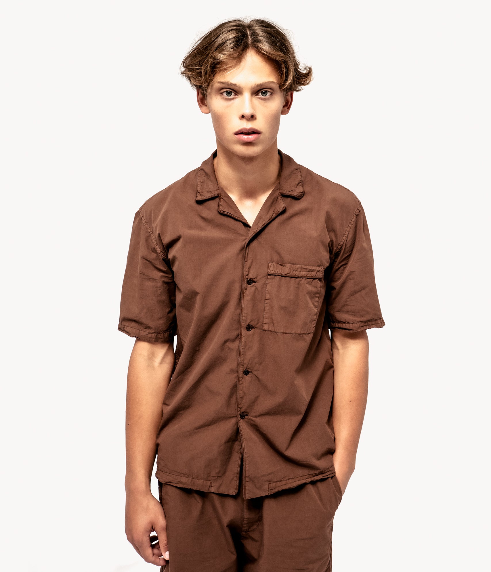Ganache Brown short-sleeved shirt