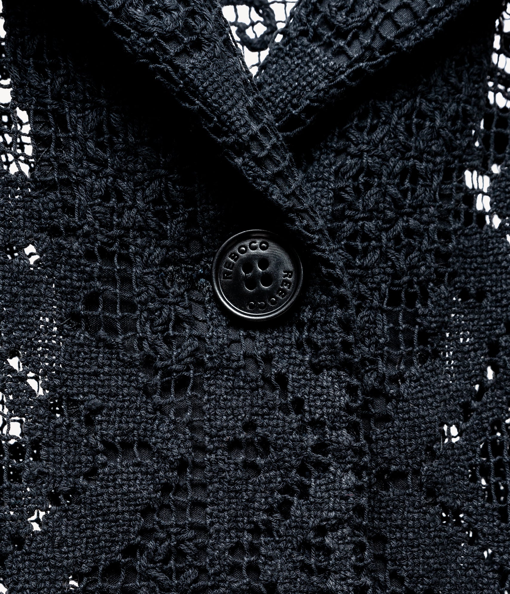 Lace Bowling Shirt Black