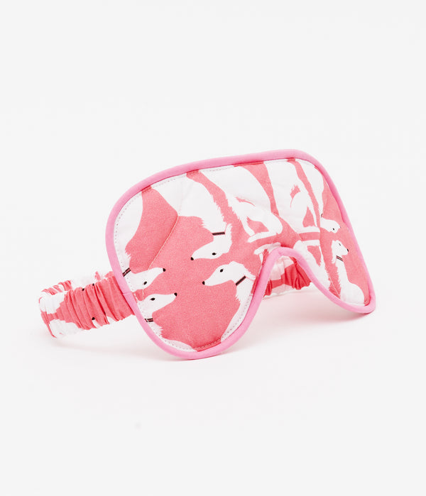 Pink Saluki sleep mask
