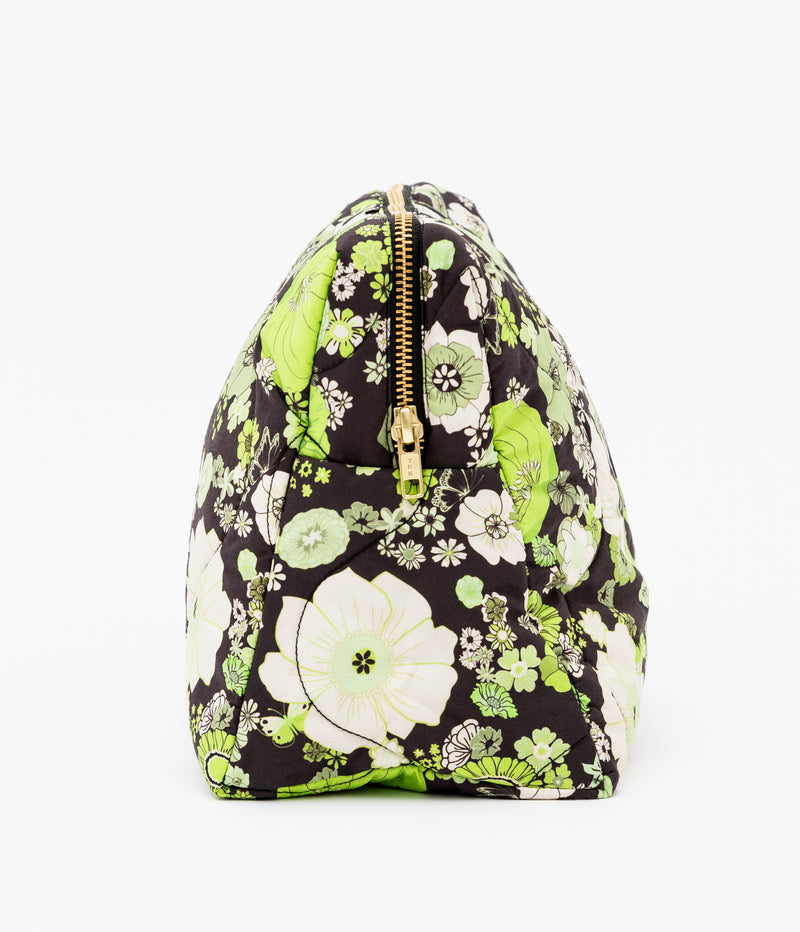 Green Field of Flowers padded pouch