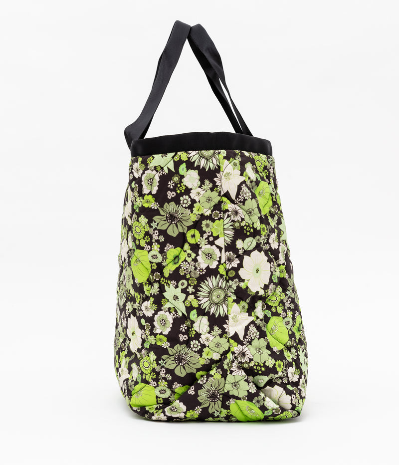 Green Field of Flower padded tote