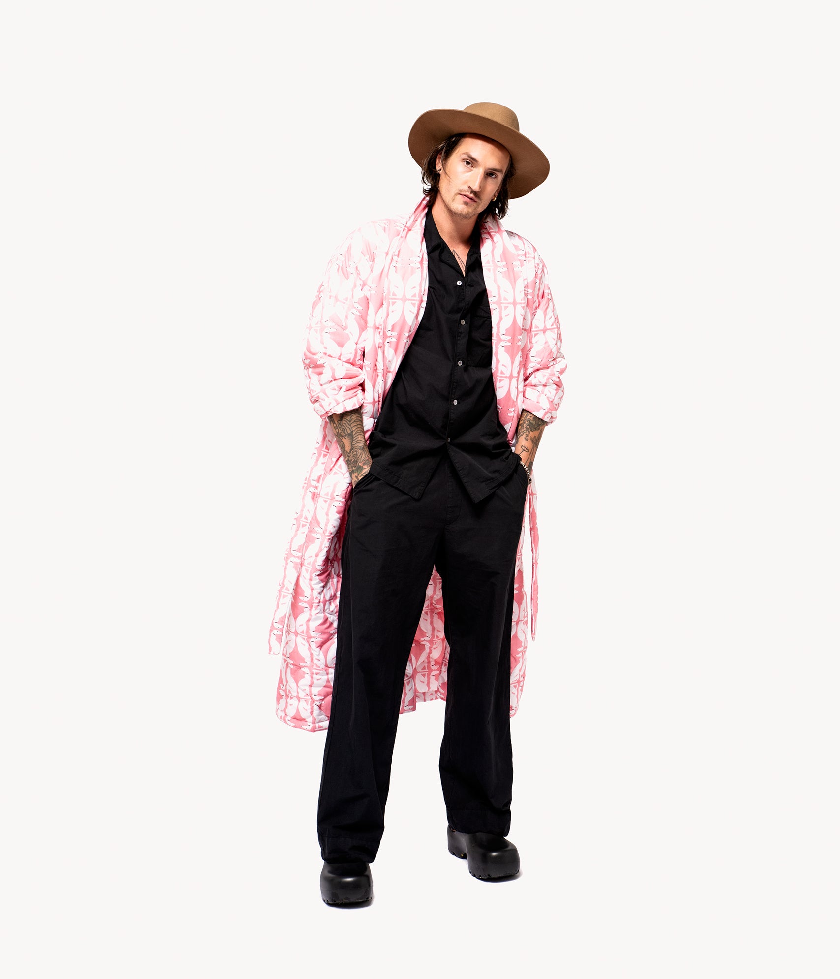 Pink Saluki morning coat